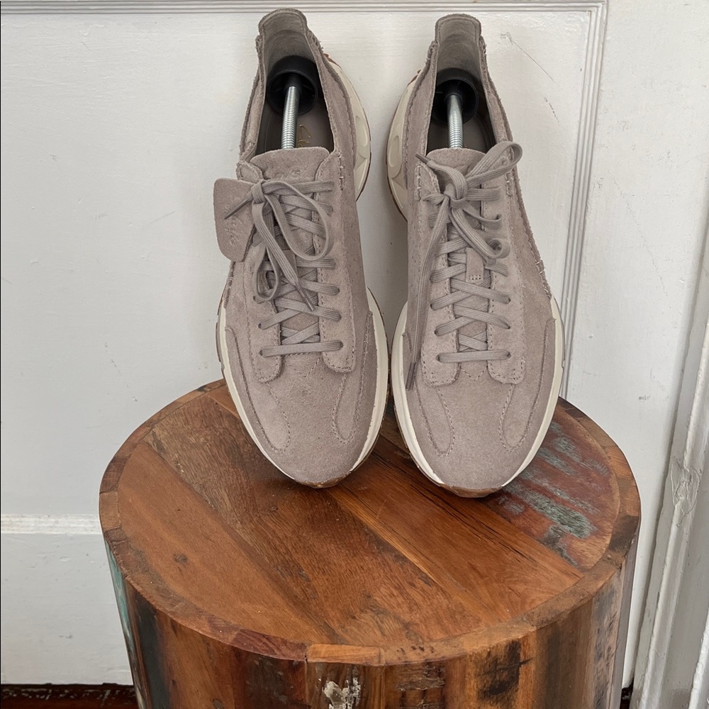 Gray Suede Clarks Sneakers